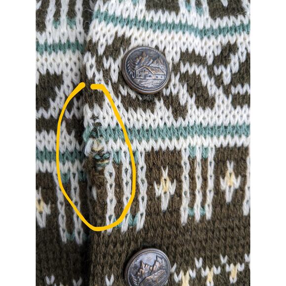 Vintage Men's Sweater Jersild Cardigan Medium Wool Neenah Wisconsin - Picture 8 of 8